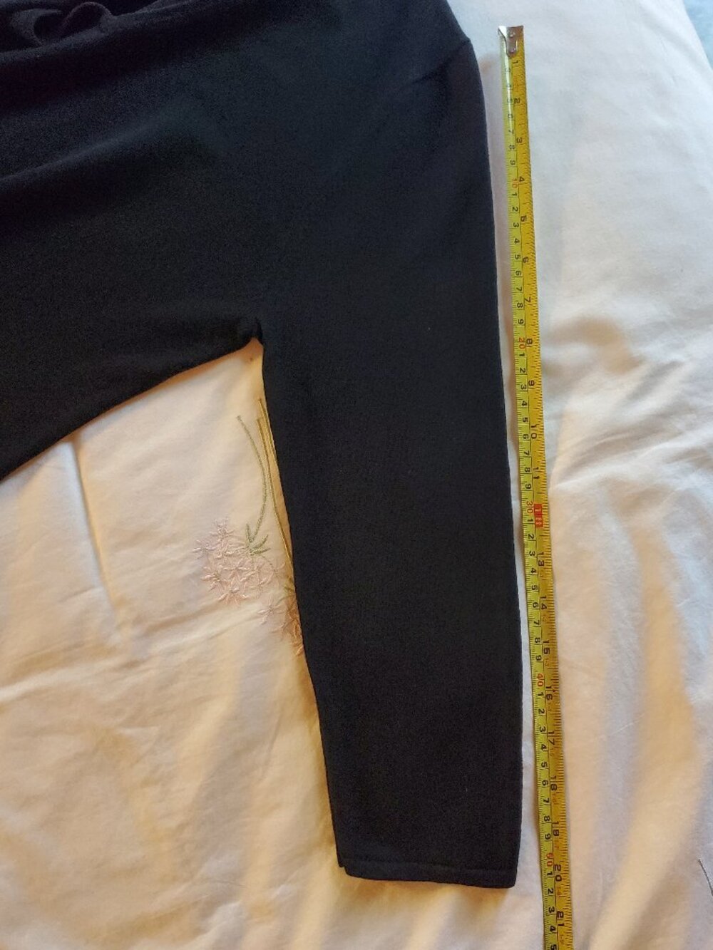 Vintage Spenser Jeremy Black Silk Blend V-Neck Knit Sweater Size L 3/4 Sleeve - Picture 9 of 9